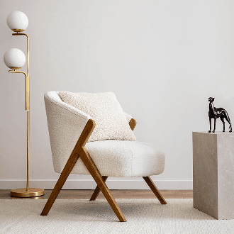 Modern Caramel Fabric Sofa
